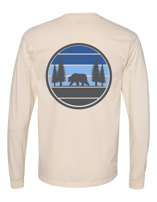 Blue Ridge Bear Long Sleeve Garment Dyed Tee